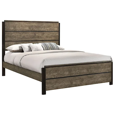 Contemporary Queen Panel Bed